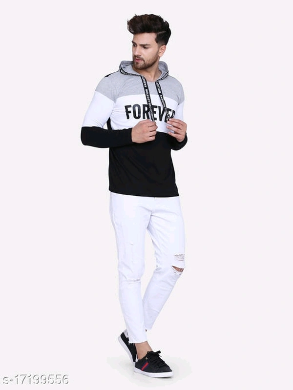 Shap Typography Men's Hooded T-shirts - Grey