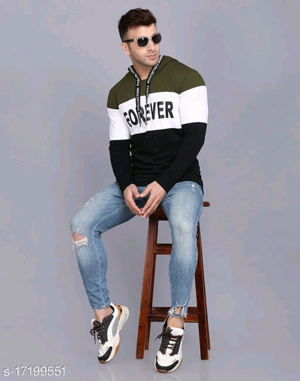 Shap Typography Men's Hooded T-shirts - Classy