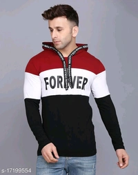 Shap Typography Men's Hooded T-shirts - Dark Red