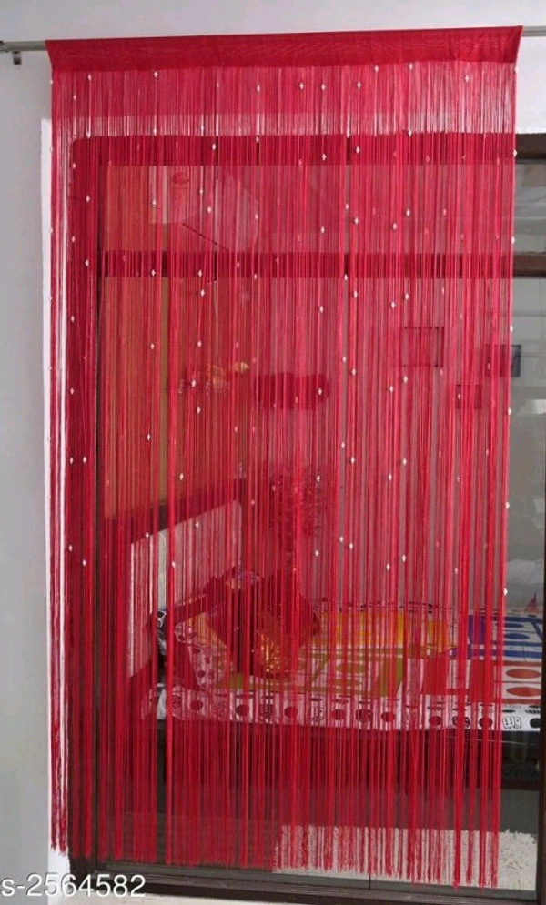 String Door Curtain - Red