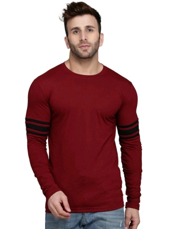 Men's Round Neck T-shirt - Maroon