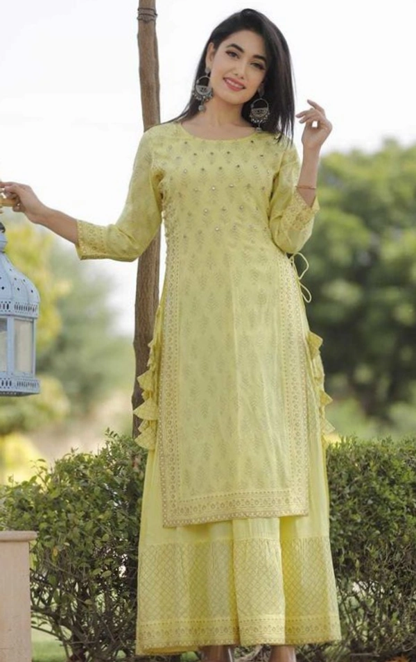 Chitrarekha Kurti - lemon 