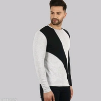 Lecowar Men T-shirt  - Grey Black