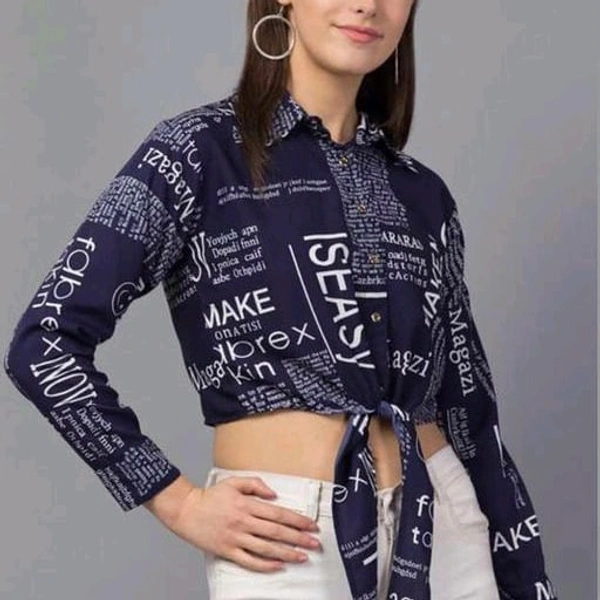 Designer Women Shirts - Navy Blue