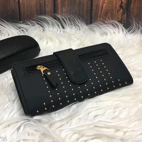 Anshu Pu Leather Women Wallet - Black