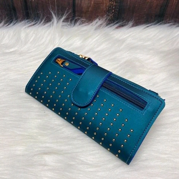 Anshu Pu Leather Women Wallet - Blue