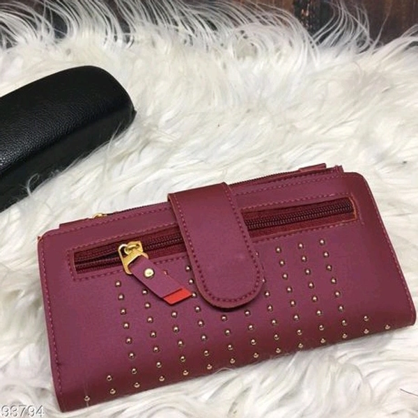 Anshu Pu Leather Women Wallet - Pink light Marron