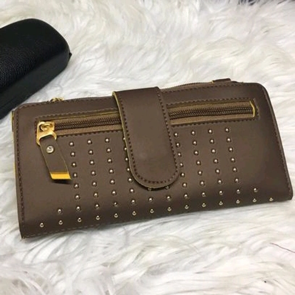 Anshu Pu Leather Women Wallet - light Brown