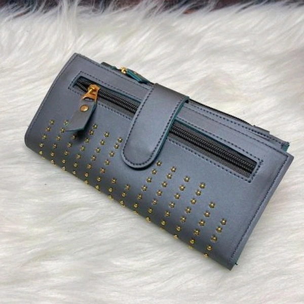 Anshu Pu Leather Women Wallet - Silver