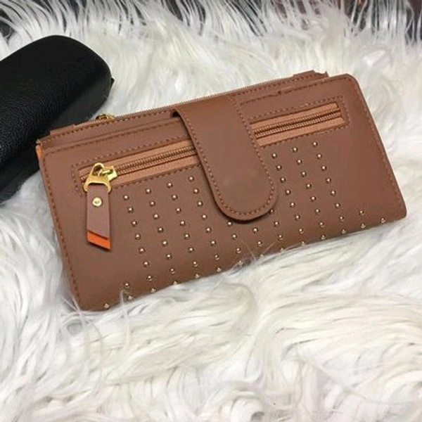 Anshu Pu Leather Women Wallet - Brown