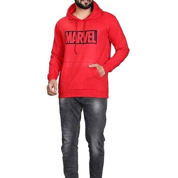 Printed Hoodie For Men  - Red 2