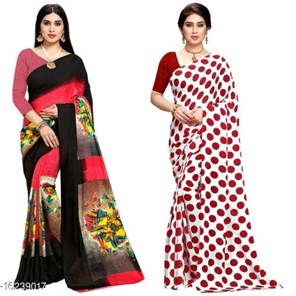 Kashvi Georgette Saree Combo  - Pack 2