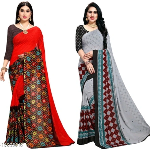 Kashvi Georgette Saree Combo  - Pack 5