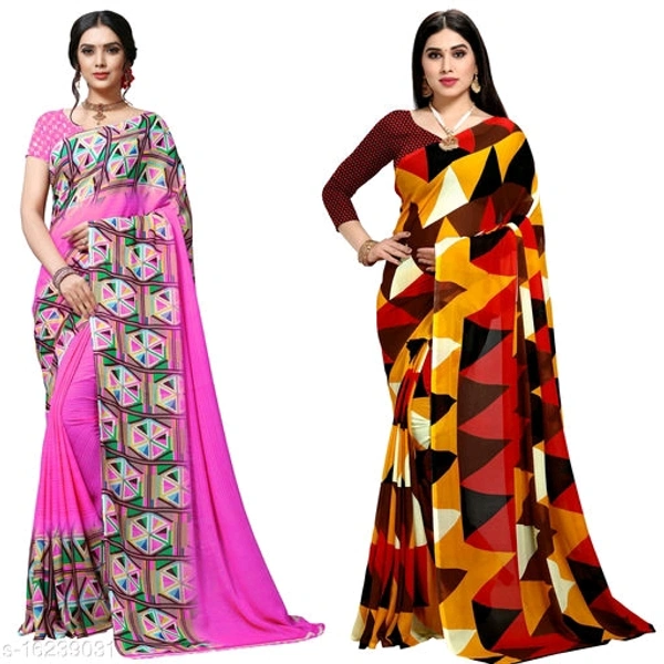Kashvi Georgette Saree Combo  - Pack 7