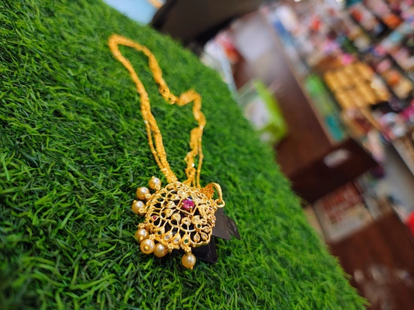5 steps chain with dollar - short chain, multi colour