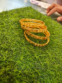 1 Gram Gold bangles 4 pieces - Multi colour, 2-4