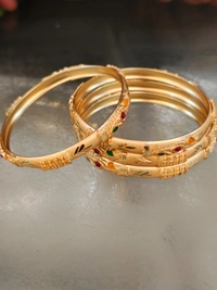 1 Gram Gold bangles 4 pieces  - Multi colour, 2-6