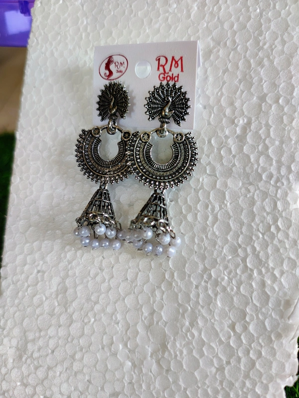 Oxidised ear rings 5 earrings