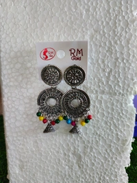Oxidised ear rings 5 earrings