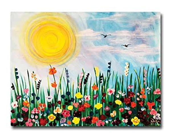 simonart and printing canvas flowers painting - 100.0, 3ft2ft