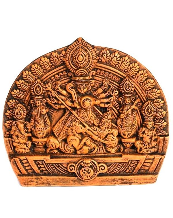 simonart and printing clay handicrafts durga maa idols - 100.0, 30  cm 14 cm 25 cm