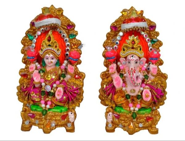 simonart and printing Pooja Laxmi Ganesh idol 20cm - 100.0, 20cm14cm12cm