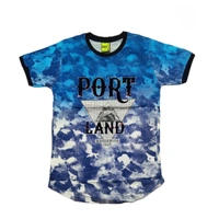 (Size L) Urban Combo Cotton T-shirt For Men. - Sky Blue+Black, L