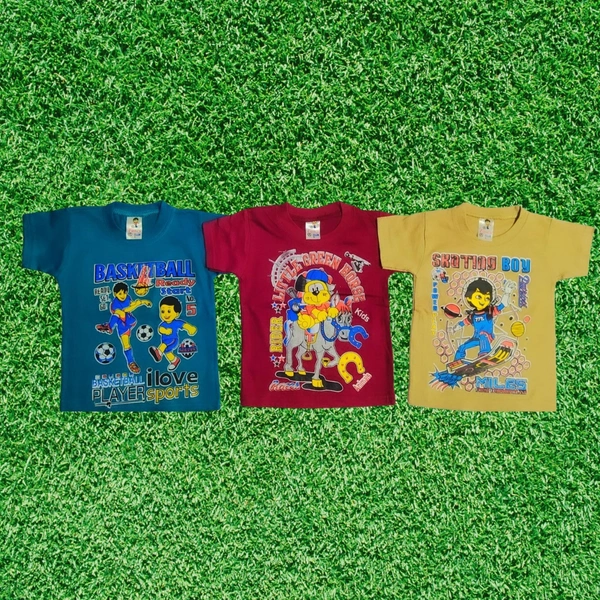 (Size 1 Years) Classy Sensational Boys Kids T-Shirt. - Maroon, 1 Years