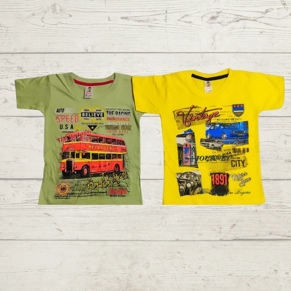 (Size 4-5 Years) Classy Sensational Boys Kids T-Shirt. - 4-5 Years, Yellow