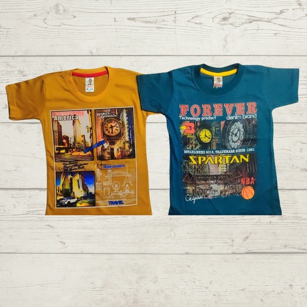 (Size 6-7 Years) Classy Sensational Boys Kids T-Shirt. - Gamboge, 6-7 Years