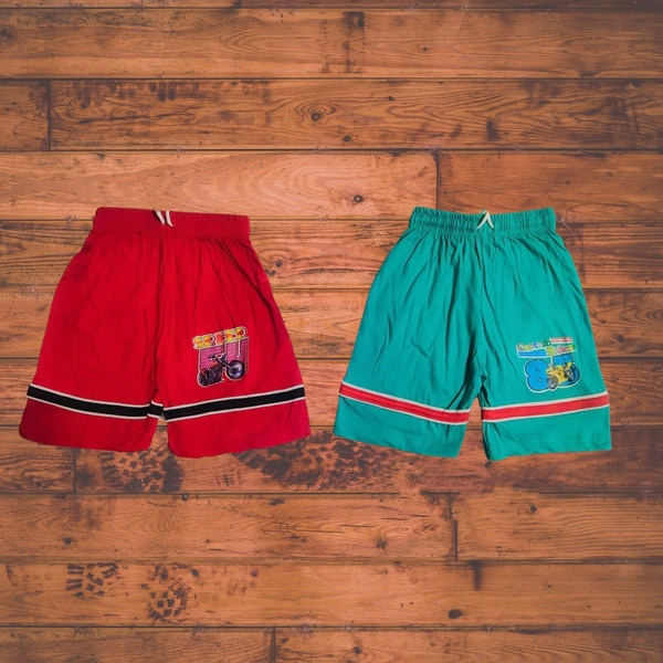 (Size 3-5 Years) Modern Compy Kids Boys & Girls Short. - Guardsman Red, 3-5 Years