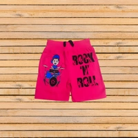 (Size 2-7) Fancy Micky Mouse Printed Kids Boys Short Pant. - 2-3 Years, Guardsman Red
