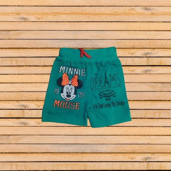 (Size 2-7) Fancy Micky Mouse Printed Kids Boys Short Pant. - 6-7 Years, Teal