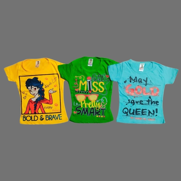 (Size 1-2 Years) Princess Stylish Girls T-Shirt & Tops. - 1-2 Years, Persian Pink