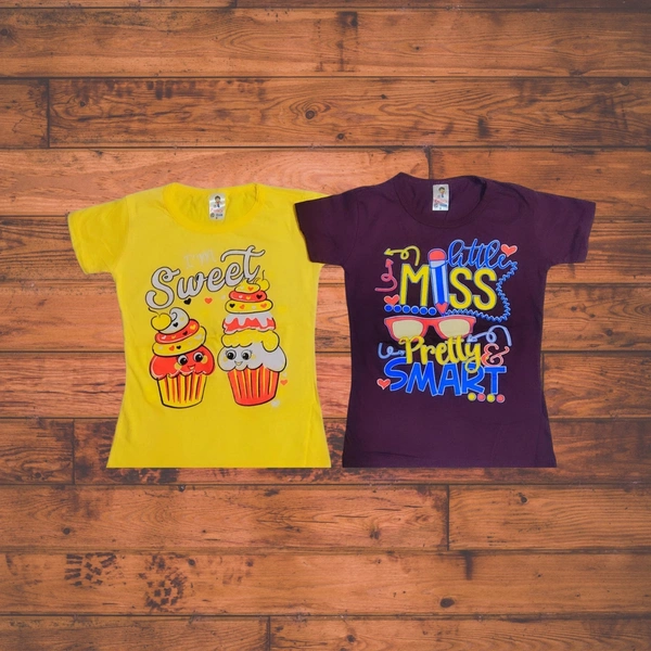 (Size 3-6 Years) Princess Stylish Girls T-Shirt & Tops. - 3-4 Years, Ripe Plum