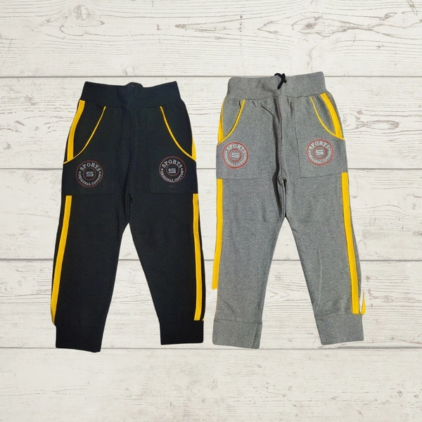 (Size 4-9 Years) Modern Classic Kids Boys & Girls Track Pant. - Black, 6-7 Years