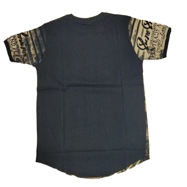 (Size L) Urban Combo Cotton T-shirt For Men. - L, NavyBlue+Black
