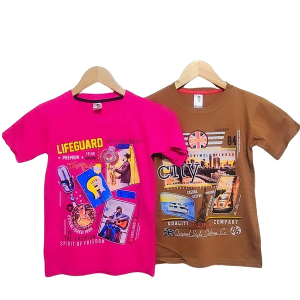 (Size 8-9 Years) Classy Sensational Boys Kids T-Shirt. - 8-9 Years, Fuchsia Pink