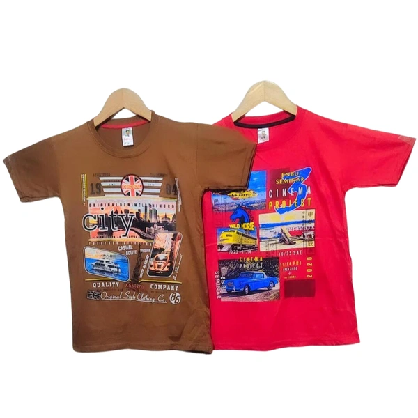 (Size 10-11 Years) Classy Sensational Boys Kids T-Shirt. - 10-11, Roman Coffee