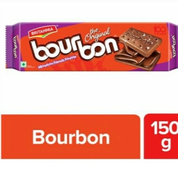 Britannia Bourbon Cream Biscuit - Chocolate Flavor - 150Gm