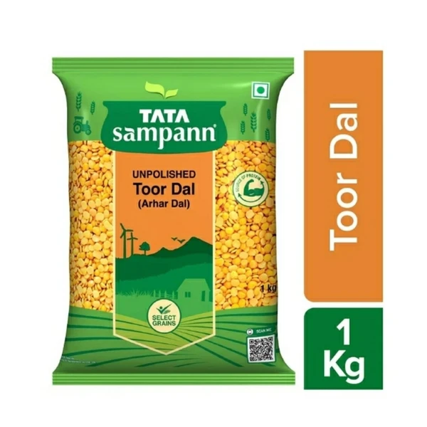 Tata Sampann Toor dal Unpolished/ Arahar Dal - 1Kg