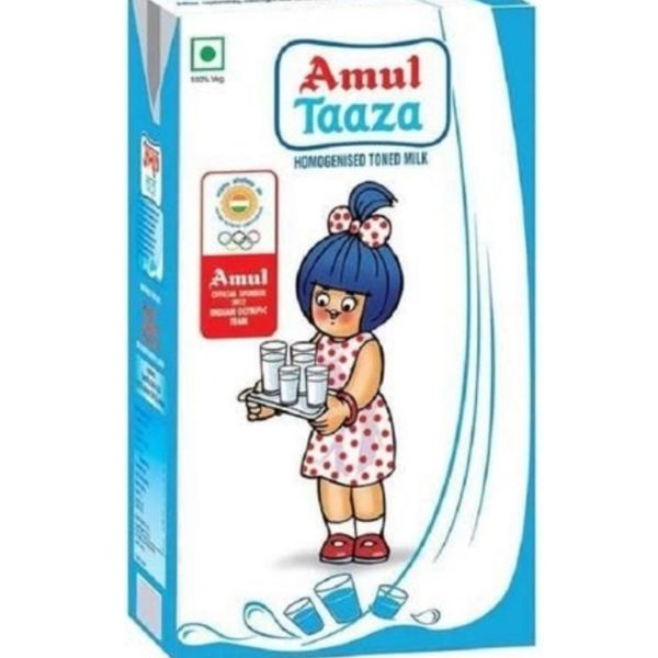 Amul Taaza Homogenized Toned Milk - 1 Ltr.
