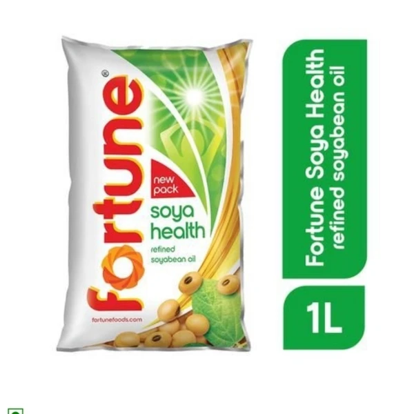 Fortune Soya Health Refined Soyabean Oil - 1 L Pouch