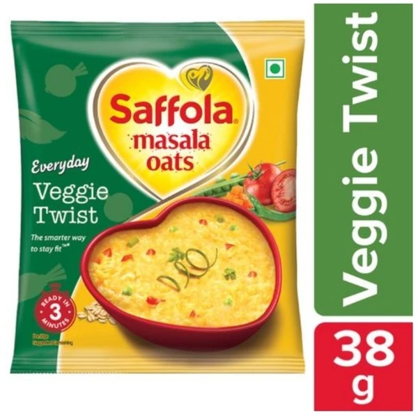 Saffola Masala Oats  - Veggie Twist - 38Gm