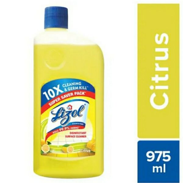 Lizol Disinfectant surface & floor Cleaner Liquid  - Citrus - 975ML