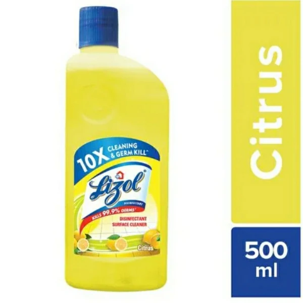 Lizol Disinfectant surface & floor Cleaner Liquid  - Citrus - 500ML