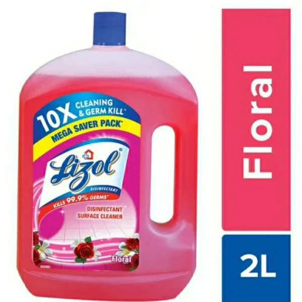 Lizol Disinfectant surface & floor Cleaner Liquid  - Floral   - 2Lit.+500ML FREE