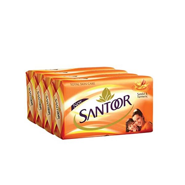 SANTOOR Total Skin Care With Sandal & Turmeric  - 50Gm×4 Pack