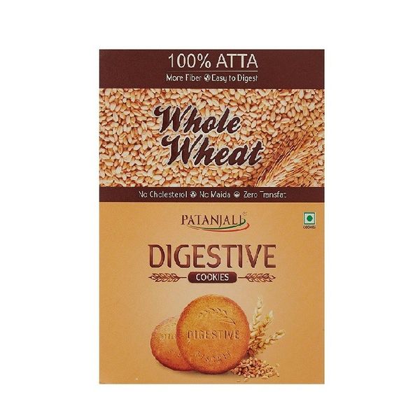 Patanjali Digestive Cookies with whole wheat - 250Gm