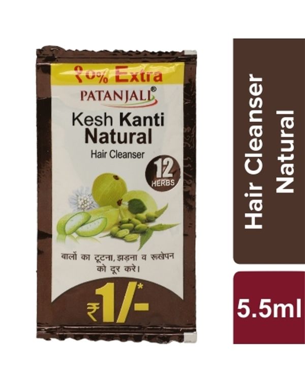 Patanjali Kesh Kanti Natural Hair Cleanser (Set Of 10 Pices) - 5.5 ML